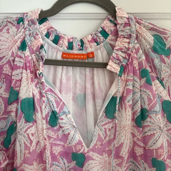 Oliphant Balloon Sleeve Short Sundress Dress Size Small - Picture 2 of 4